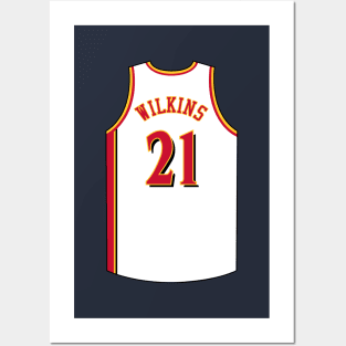 Dominique Wilkins Atlanta Jersey Qiangy Posters and Art